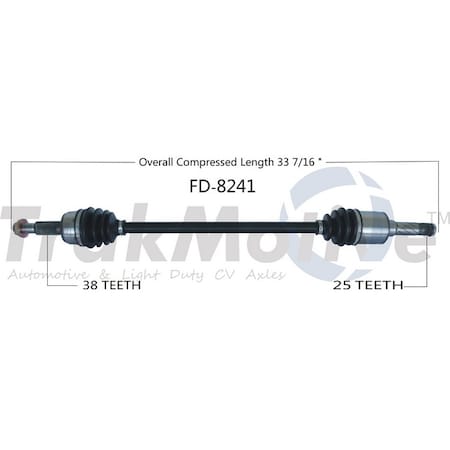 Surtrack Axle Cv Axle Shaft, Fd-8241 FD-8241